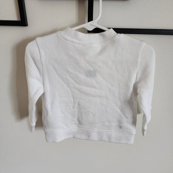 New janie and jack white logo pullover 6-12 months - Picture 3 of 4